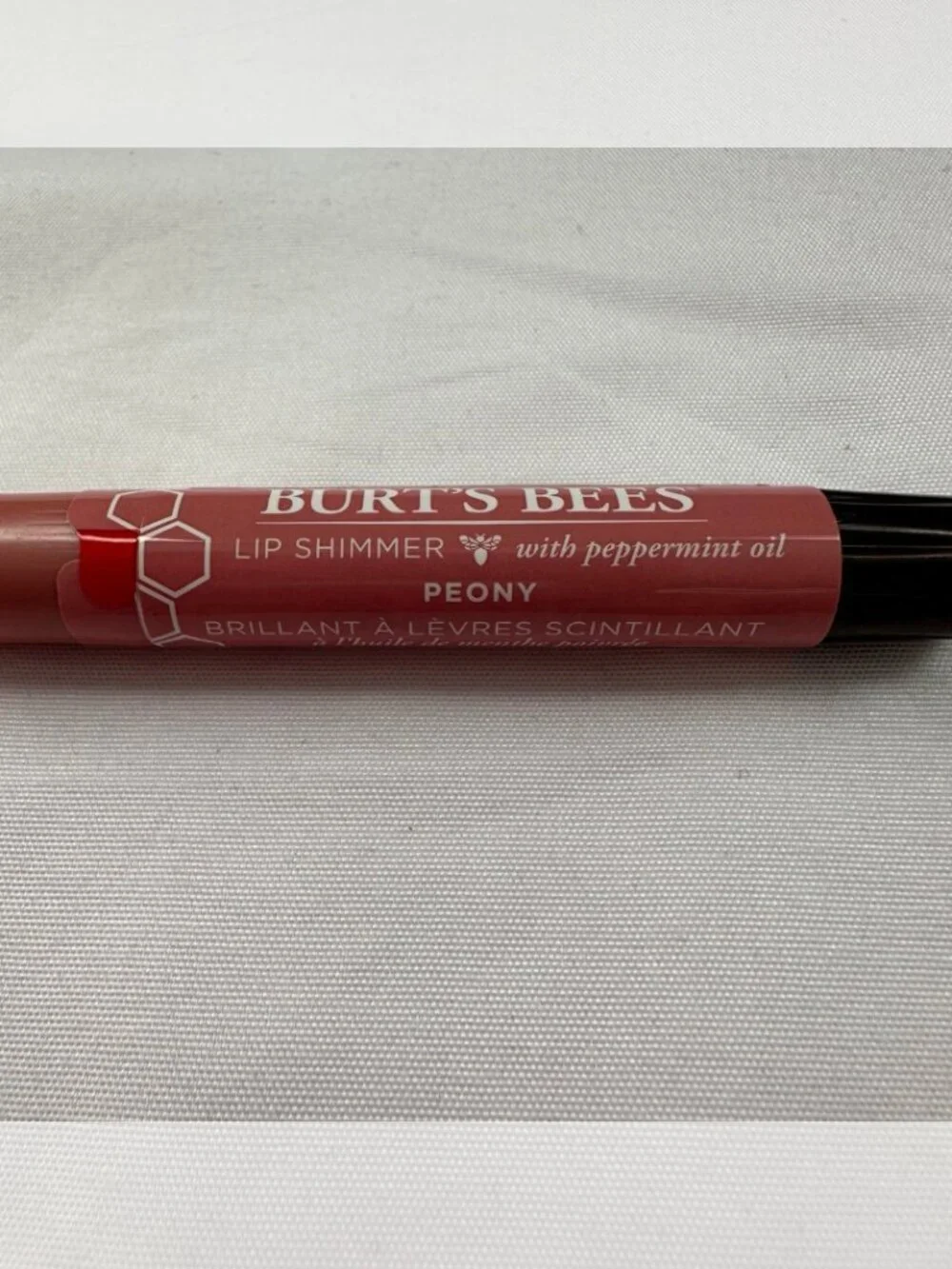 Burt's Bees Lip Shimmer Peony Natural Moisturizing Shimmery Tinted Lip Balm